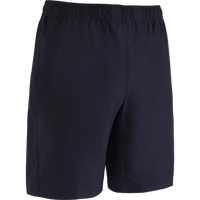 迪卡侬运动短裤男透气速干宽松篮球裤训练休闲中裤纯黑色2699245S