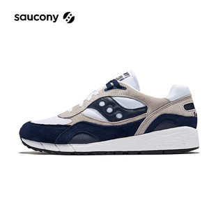 Saucony索康尼SHADOW 6000复古休闲鞋 白深兰 48