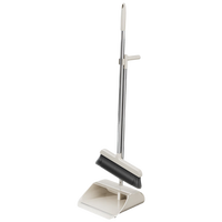 千屿 扫把防风梳齿型白色簸箕笤帚梳齿型扫地搓斗家用扫把套装2件套