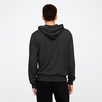 Gap男女装2025春季字母logo拉链连帽卫衣多色外套868454美版 炭灰色 XL 美码 XXL亚洲码185/108A