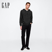 Gap男女装2025春季字母logo拉链连帽卫衣多色外套美版868454 炭灰色 XL 美码 XXL亚洲码185/108A