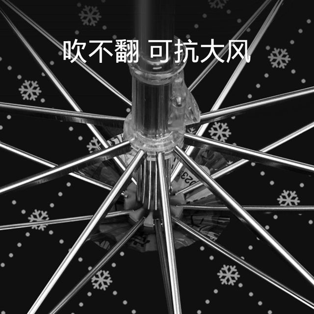 天堂伞 十骨黑胶雨伞大号加大双人折叠男女三折便携两用晴雨伞