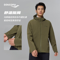 索康尼 saucony 梭织外套城市通勤秋季风衣枯黄橄榄绿M