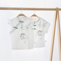 巴厘小猪宝宝短袖T恤夏季薄款男童新中式礼服女童中国风婴儿 高粽状元