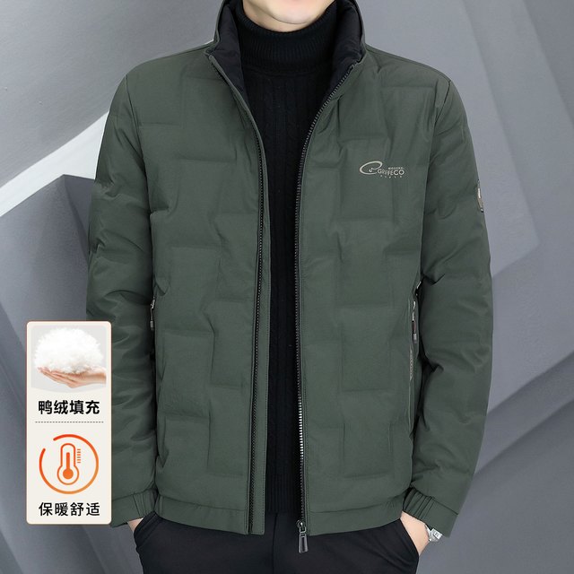 CREAZIONI 24年冬季男式羽绒服立领加厚保暖蓄热轻盈袄子外套