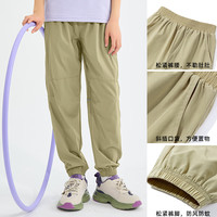 小猪班纳儿童夏款裤子2024女童户外款透气运动裤夏季男童冰丝速干长裤 灰/X流体猪K 170