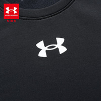 安德玛(Under Armour)女童秋季长袖T恤运动速干紧身长袖上衣1366065 黑色 150cm