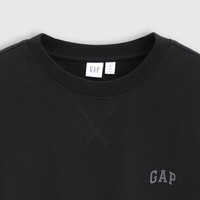 Gap女装2025春季胶印logo圆领卫衣简约基础款休闲上衣725763 黑色 XS (155/76A)亚洲尺码