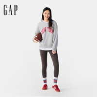 Gap女装2025春季印花logo圆领卫衣宽松基础款休闲上衣725769 浅灰色 M (165/84A)亚洲尺码