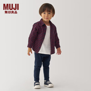 无印良品（MUJI）婴童 法兰绒 长袖衬衫 儿童衬衣男童女童 CC23UA4A 红色格纹 80cm /48A