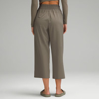 露露乐蒙lululemon丨Front-Pleat 女士前侧压褶阔腿中长裤 速干 LW6CUIS 卡其棕 XL /12