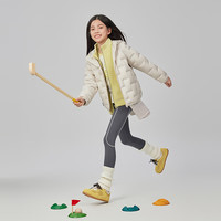 波司登2025春季男女儿童三宝羽绒服百搭短款连帽外套T250135040 燕麦色7185 150 /72