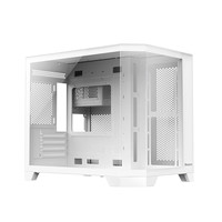 航嘉（Huntkey）S960暴风雪X冰刃版  全景无立柱海景房机箱   三面玻璃侧透 台式机机箱 （支持M-ATX主板/360水冷 白色机箱+ARGB风扇*9