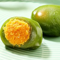 味滋源艾草青团清明节糯米果子早餐食品蛋黄肉松豆沙味芝麻味充饥糕点 蛋黄肉松味+豆沙味共12枚