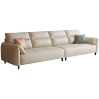 徽月（no）沙发客厅现代简约直排三人位大小户型意式极简皮艺沙发  三人位(2.0米长)直排沙发无脚踏