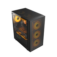 迅钛（SUMTAX）贝塔3号 电脑机箱台式机matx小机箱 玻璃侧透/支持240水冷/背线/USB3.0/独立电源仓/防尘易清洗 贝塔3号-黑色+3个棱镜4Pro风扇