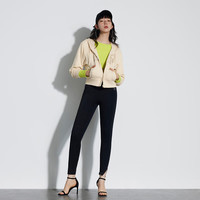 Gap女装春秋高腰弹力开叉legging长裤紧身瑜伽裤890028 黑色 175/74A(XL) 亚洲尺码