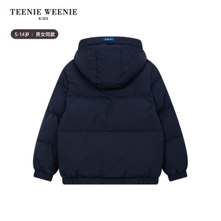 Teenie Weenie Kids小熊童装24冬季新男女童面包服连帽厚款羽绒服 藏青色 130cm