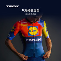 TREK崔克Santini Lidl-Trek RSL男式环法车队版竞赛短袖骑行服 深蓝色/黄色 XS