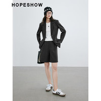 红袖通勤纯色立体感五分裤春季2025女装压褶显瘦气质休闲直筒中裤 浅咖036 L