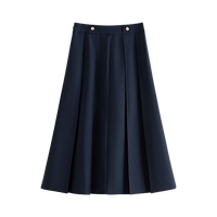 范思蓝恩高腰学院风长裙女2024夏季新款JK裙子24FS12258