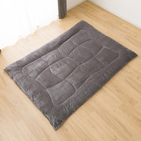 NITORI宜得利家居 冬天保暖被子卧室床上用品吸湿发热法兰绒被 灰色 单人