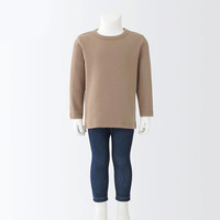 無印良品 MUJI 無印良品  婴童 起毛 罗纹织 长袖T恤 儿童童装
 CCD11A2A 浅棕色 90