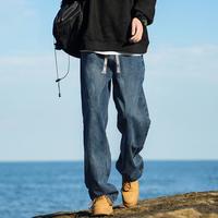 2025春款直筒牛仔裤长裤休闲裤男潮流宽松百搭阔腿牛仔裤