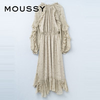 MOUSSY 冬季女装度假连衣裙028GAH30-6140 075花纹米色 00002/M