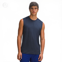 露露乐蒙lululemon丨Metal Vent Tech 男士运动背心 LM1364S 矿蓝/海军蓝 XS