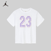 Jordan NIKE Jordan耐克AJ童装女童夏季短袖T恤2024新款吸湿透气儿童短T