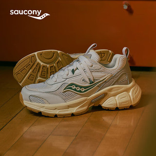 索康尼 saucony 2K骑士复古休闲鞋男女千禧老爹鞋经典运动鞋白灰绿35.5