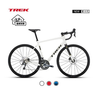 崔克（TREK）公路车 DOMANE AL 4 碳纤维前叉碟刹长途耐力公路自行车 时代白色 到家 44CM（身高150-156CM） 20速