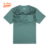 奥索卡 OZARK GEAR户外短袖T恤男2024夏季新款山水印花棉T恤经典时尚短袖衫339084