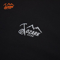 奥索卡 OZARK GEAR户外POLO衫男款2024夏季针梭拼接舒适透气短袖359543 黑-301 L/175