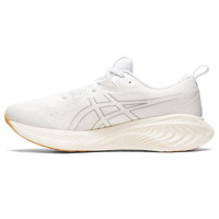 亚瑟士（asics）女士跑步鞋 GEL-CUMULUS 25 轻质时尚透气缓冲耐磨低帮运动鞋 White/White 38