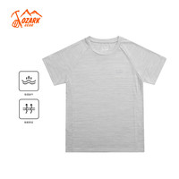 奥索卡 OZARK GEAR户外短袖T恤男 2024夏季阳离子速干短袖百搭圆领T恤 359532 浅灰色-401 3XL/190