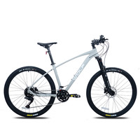 WOLFWOLF跑狼硬核300plus山地车成人18速油碟气压前叉越野山地自行车 云灰色 /禧玛诺18速/120响花鼓 27.5寸轮径X17寸车架