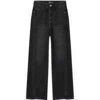 森马（Semir）森柔牛仔|森马牛仔裤女显腿长长裤2024春阔腿裤潮流 牛仔灰28101 175/78A/XXL