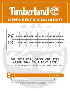 Timberland 添柏岚男式经典皮革腰带 3.5 厘米 黑色(缝合) 36