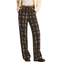 森马(Semir)休闲裤女格纹阔腿裤复古风潮流2024冬季时尚仿呢长裤109724127008