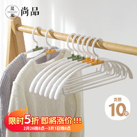 晟旎尚品 无痕晾衣架 衣服挂 干湿两用 10只装