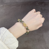 半日逅屿 石英岩绿幽灵手串女ins简约轻奢小众设计温柔气质百 搭手链 10MM 财富绿幽灵手串 温柔型