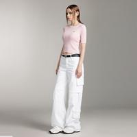 含桑蚕丝 2024春款针织衫女圆领字母刺绣修身显瘦打底