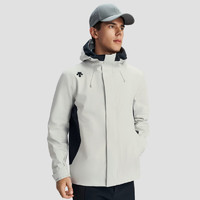 DESCENTE 迪桑特 SKI STYLE系列运动休闲男士冲锋衣两件套冬季新品 LG-LIGHT GRAY