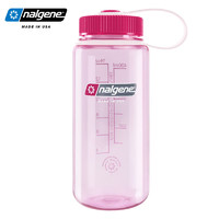 nalgene 乐基因 美国进口户外运动水杯子塑料tritan耐高温泡茶男女学生便携带刻度 2020-2516烟粉色 400ml