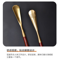 收米 紫檀木黄铜鞋拔子长柄一体家用提鞋溜子铜鞋拔鞋抽子长柄鞋拔穿鞋 紫檀木57cm黄铜鞋拔