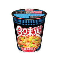 日清(Nissin)日清合味道杯面速食方便面泡面桶面 赤海鲜浓虾汤风味79g/杯