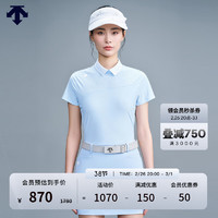 DESCENTE 迪桑特 GOLF 迪桑特高尔夫 FIELD系列 女子短袖T恤 G323WFTS42 LB-浅蓝色 XS(155/76A)