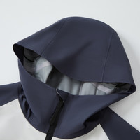 波司登（BOSIDENG）户外冲锋衣女连帽防风防泼城市轻户外单壳冲锋衣外套B40512004 深青灰/明亮灰827F 175/96A